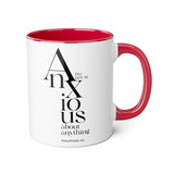 Faith Culture - Philippians 4:6 - Christian Accent Coffee Mug (11oz) Red 11oz
