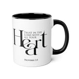 Faith Culture - Proverbs 3:5 - Christian Accent Coffee Mug (11oz) Black 11oz