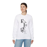 Faith Culture - Psalm 46:1-2 - Christian Unisex Heavy Blendâ„¢ Crewneck Sweatshirt White