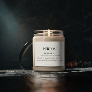 Faith Culture - Purpose Romans 8:28 Christian Scented Soy Candle, 9oz Cinnamon Vanilla 9oz