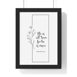 Faith Culture - Risen Savior - Matthew 28:6- Christian Wall Art 8" x 11" Black