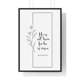 Faith Culture - Risen Savior - Matthew 28:6- Christian Wall Art 24″ x 36″ Black