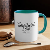 Faith Culture - Sacrificial Love - John 15:13 Christian Accent Coffee Mug 11oz Green
