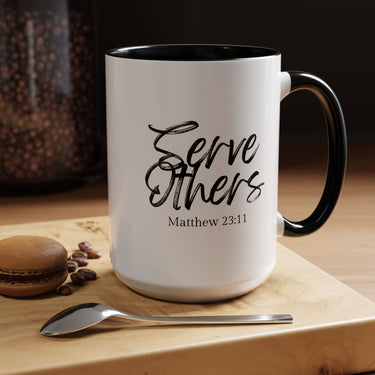 Faith Culture - Serve Others - Matthew 23:11 Christian Coffee Mug 15oz Black
