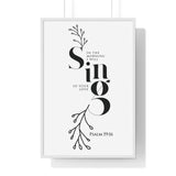 Faith Culture - Strength in Adversity - Psalm 59:16 - Christian Wall Art 24″ x 36″ White