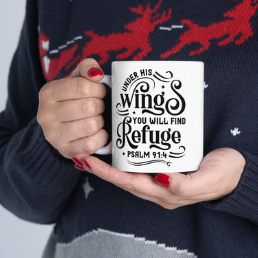 Faith Culture - Under His Wings - Christian Ceramic Coffee Mug 11oz 11oz