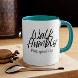 Faith Culture - Walk Humbly - Philippians 2:3 Christian Accent Coffee Mug