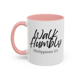 Faith Culture - Walk Humbly - Philippians 2:3 Christian Coffee Mug
