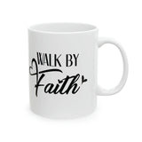 Faith Culture - Walk by Faith - Christian Ceramic Accent Coffee Mug - 11oz 11oz