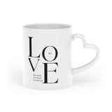 Faith Culture - We Love Because He First Loved Us" Heart-Shaped Mug - Christian Accent Coffee Mug, 11oz