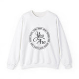 Faith Culture - You Are Affirmations - Christian Unisex Heavy Blendâ„¢ Crewneck Sweatshirt White