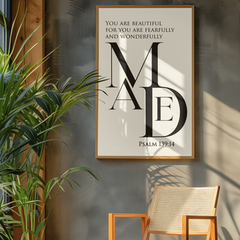 Fearfully and Wonderfully Made Framed Wall Art | Psalm 139:14