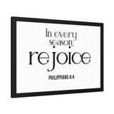 Rejoice Christian Framed Wall Art | Philippians 4:4 - Faith Culture