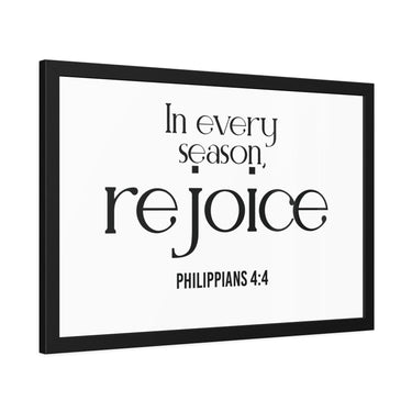 Rejoice Christian Framed Wall Art | Philippians 4:4 - Faith Culture