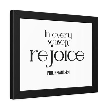 Rejoice Christian Framed Wall Art | Philippians 4:4 - Faith Culture