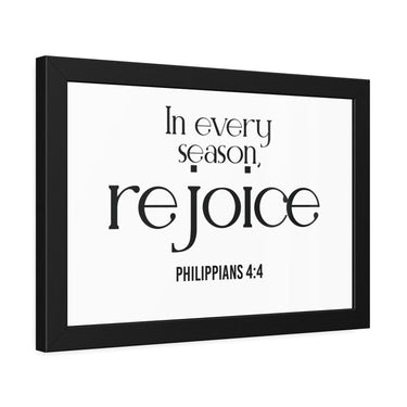 Rejoice Christian Framed Wall Art | Philippians 4:4 - Faith Culture