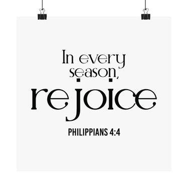 Rejoice Christian Poster | Philippians 4:4 - Faith Culture