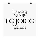 Rejoice Christian Poster | Philippians 4:4 - Faith Culture