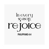 Rejoice Christian Poster | Philippians 4:4 - Faith Culture