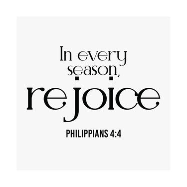 Rejoice Christian Poster | Philippians 4:4 - Faith Culture