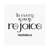 Rejoice Christian Poster | Philippians 4:4 - Faith Culture