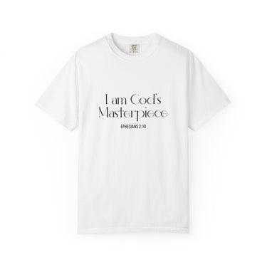 I Am God’s Masterpiece Christian T Shirt | Ephesians 2:10 White