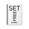 Set Free Christian Journal | Galatians 5:1 Bible Verse Notebook One Size