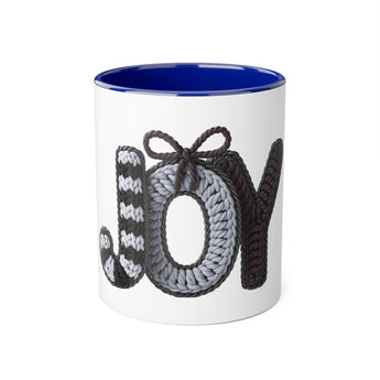 Faith Culture - Knit Joy Christian Christmas Mug, 11oz | Cozy Neutral Holiday Coffee Cup