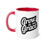 Faith Culture - Grow in Grace - Christian Accent Coffee Mug, 11oz