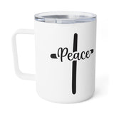 Faith Culture – Peace Cross – Christian Coffee and Tea Mug, 10oz