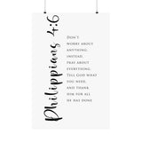 Faith Culture Philippians 4:6 Christian Matte Poster | Prayer Scripture Print 24″ x 36″ Matte