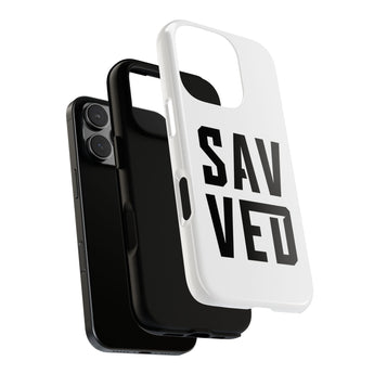 Faith Culture – SAVED Christian Tough Phone Case iPhone 16 Pro Glossy