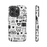 Prayer and Faith Christian Tough Phone Cases iPhone 15 Pro Matte