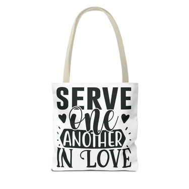 Faith Culture - Serve One Another in Love Christian Tote Bag - Galatians 5:13 Bible Verse