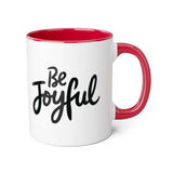 Faith Culture - Be Joyful - Christian Accent Coffee Mug, 11oz Red 11oz