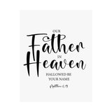 Faith Culture - Our Father in Heaven Christian Poster Matthew 6:9 Scripture Wall Art 11″ x 14″ Matte