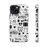 Prayer and Faith Christian Tough Phone Cases iPhone 13 Mini Glossy