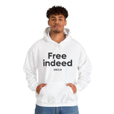 Free Indeed Christian Hoodie | John 8:36 Bible Verse Apparel
