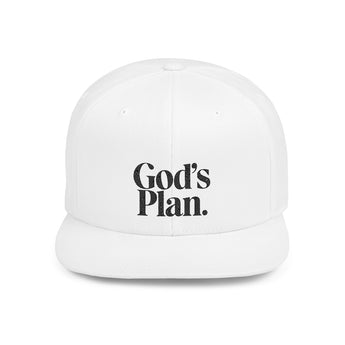 Faith Culture - God's Plan - Christian Snapback Hat, Flat Bill Cap for Men and Women One size White