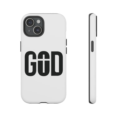 Faith Culture – GOD with Cross Christian Tough Phone Case iPhone 15 Matte