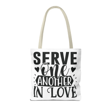 Faith Culture - Serve One Another in Love Christian Tote Bag - Galatians 5:13 Bible Verse