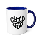 Faith Culture - Child of God - Christian Accent Coffee Mug, 11oz Blue 11oz