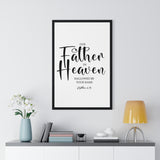 Faith Culture - Matthew 6:9 Christian Scripture Wall Art Our Father in Heaven