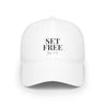 Faith Culture – Set Free John 8:36 Christian Baseball Cap | Inspirational Cotton Hat for Everyday Wear White One size