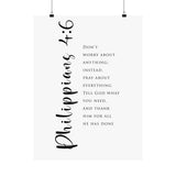 Faith Culture Philippians 4:6 Christian Matte Poster | Prayer Scripture Print 18″ x 24″ Matte