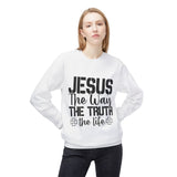 Faith Culture - Jesus The Way The Truth The Life Christian Sweatshirt Bible Verse Pullover for Men and Women