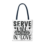 Faith Culture - Serve One Another in Love Christian Tote Bag - Galatians 5:13 Bible Verse