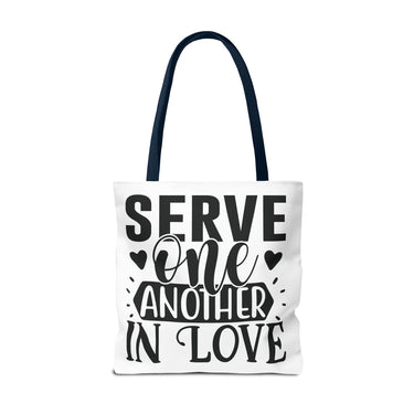 Faith Culture - Serve One Another in Love Christian Tote Bag - Galatians 5:13 Bible Verse