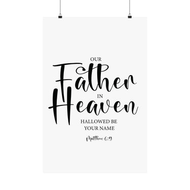 Faith Culture - Our Father in Heaven Christian Poster Matthew 6:9 Scripture Wall Art 20″ x 30″ Matte