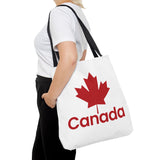 Faith Culture – Canada Maple Leaf Tote Bag | Bold & Patriotic Everyday Carryall 18" × 18'' Black